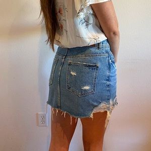 Zara denim mini skirt